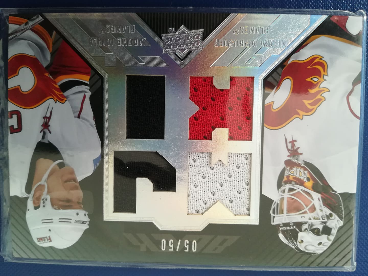 Miika Kiprusoff a Jarome Iginla